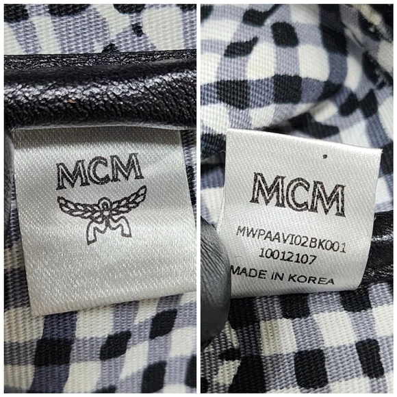 MCM Liz Reversible Shopper Pochette/Shoulder Bag Black/Grey - Picture 4 of 10